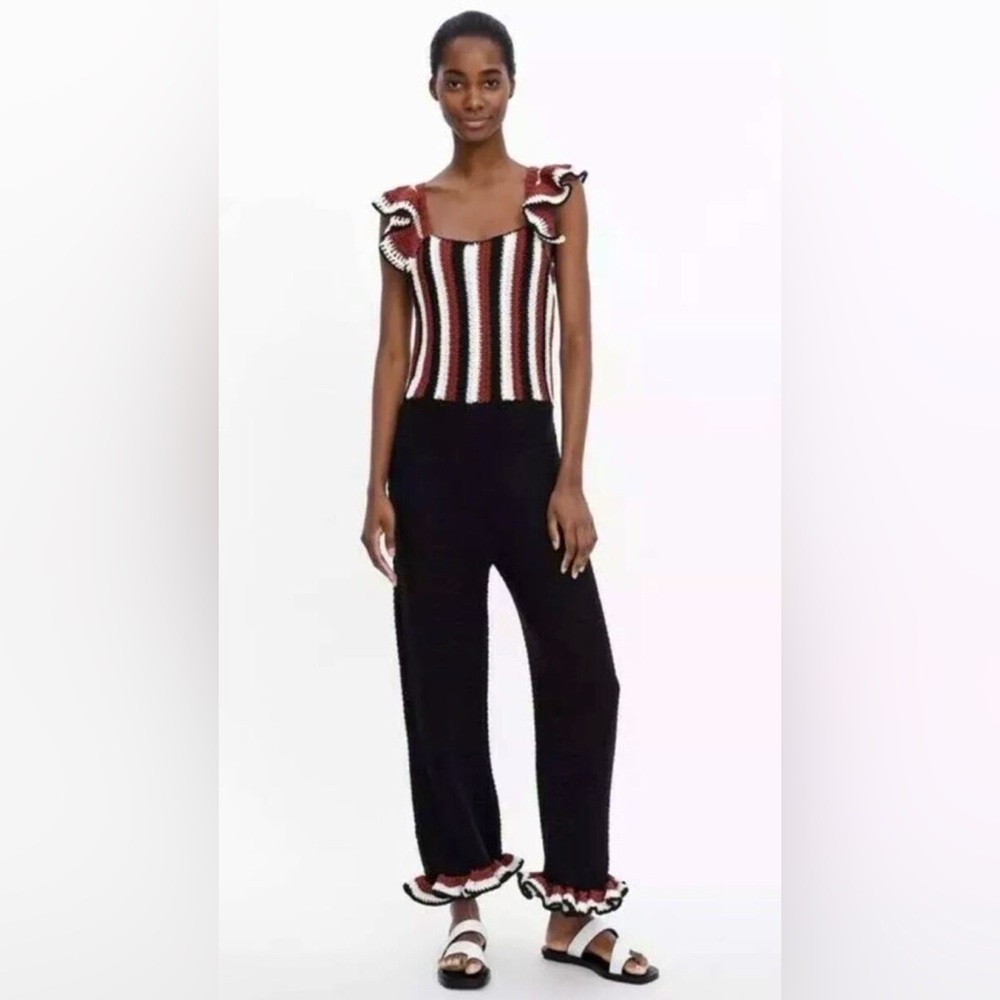 ZARA limited edition crochet jumpsuit . NWT
